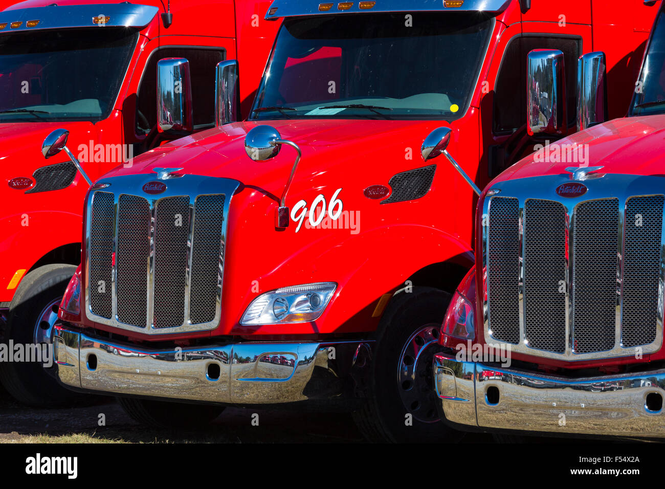 Engines and cabs of Peterbilt trucks used for Jordans Haulage, Natchez
