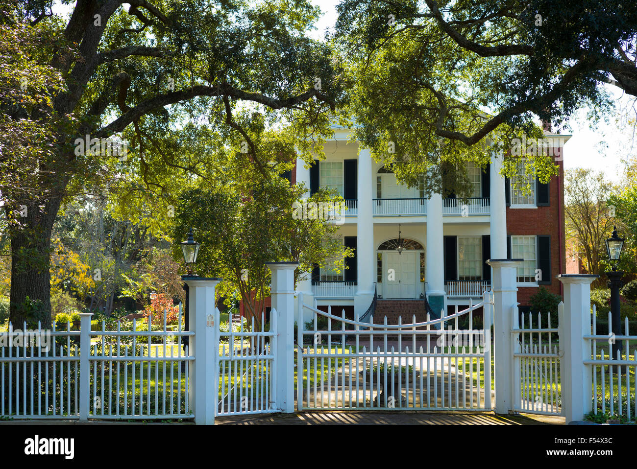 Rosalie 19th Century Greek Revival style antebellum plantation mansion house Natchez, Mississippi USA Stock Photo