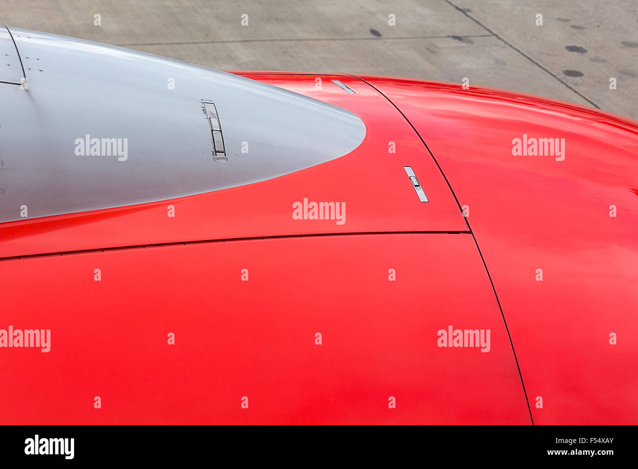 Part of an airplane wing Stock Photo Alamy