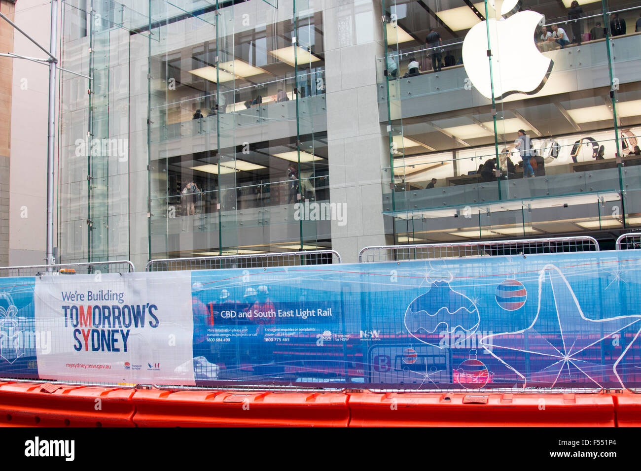 Sydney, Australia. 28th Oct, 2015. The New South Wales Government has committed to build the Sydney CBD Light Rail project along George street and road closures and bus diversions are now in place, the project is expected to be completed in 2019. Credit:  model10/Alamy Live News Stock Photo