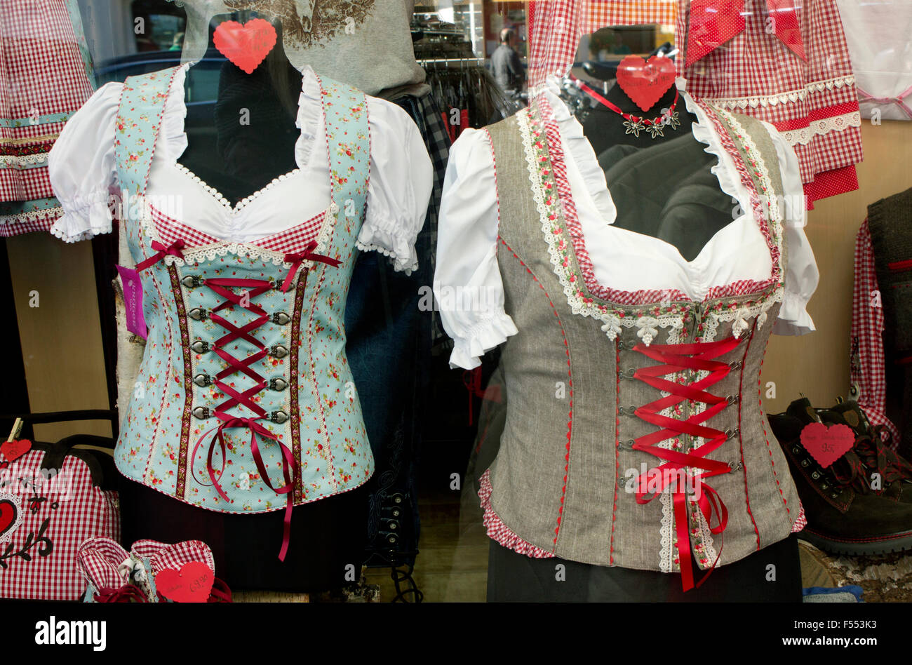 German traditional peasant blouses for formal heritage celebrations Stock Photo