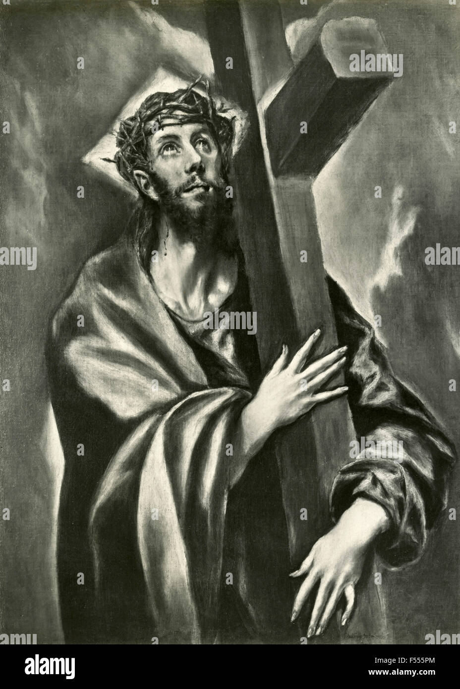 Prado Gallery, Jesus bearing the cross, painted by Greco Stock Photo