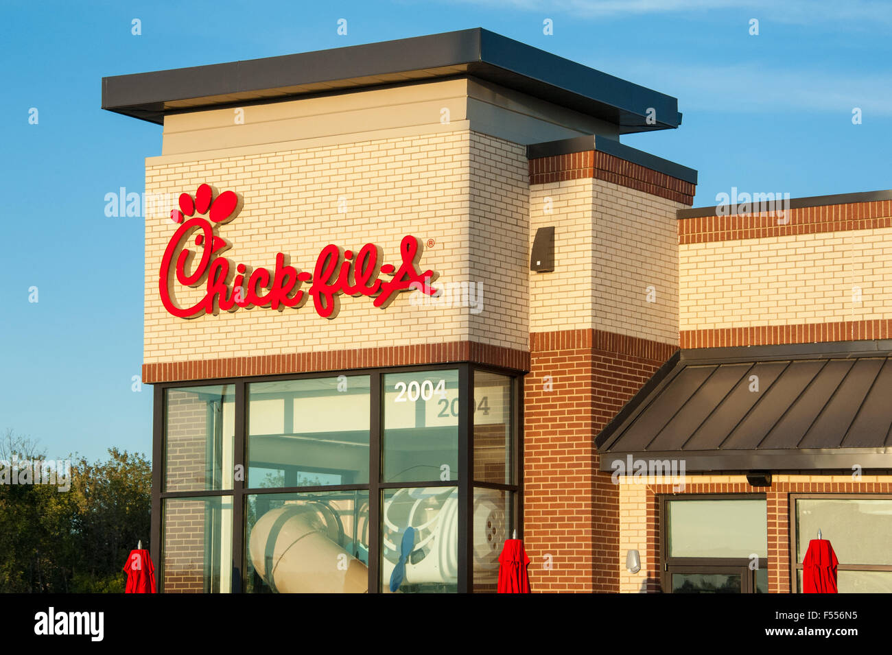 Chick-fil-A is America's top-rated fast food restaurant chain. (USA) Stock Photo