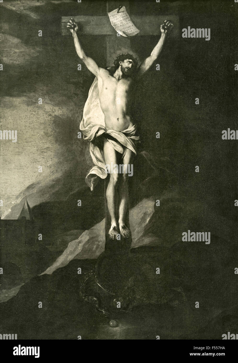 Picture gallery Borghese, Rome crucified Jesus, painted by Van Dyke Stock Photo