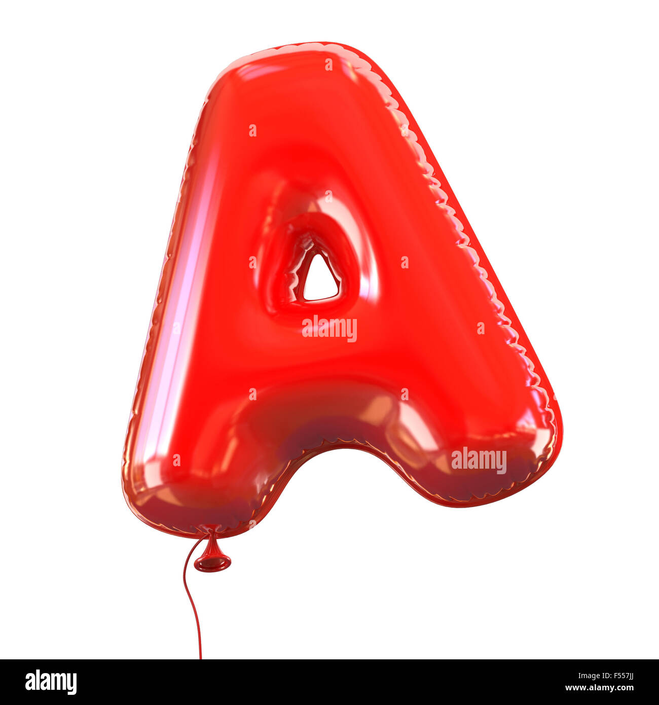 letter A balloon font 3d illustration Stock Photo