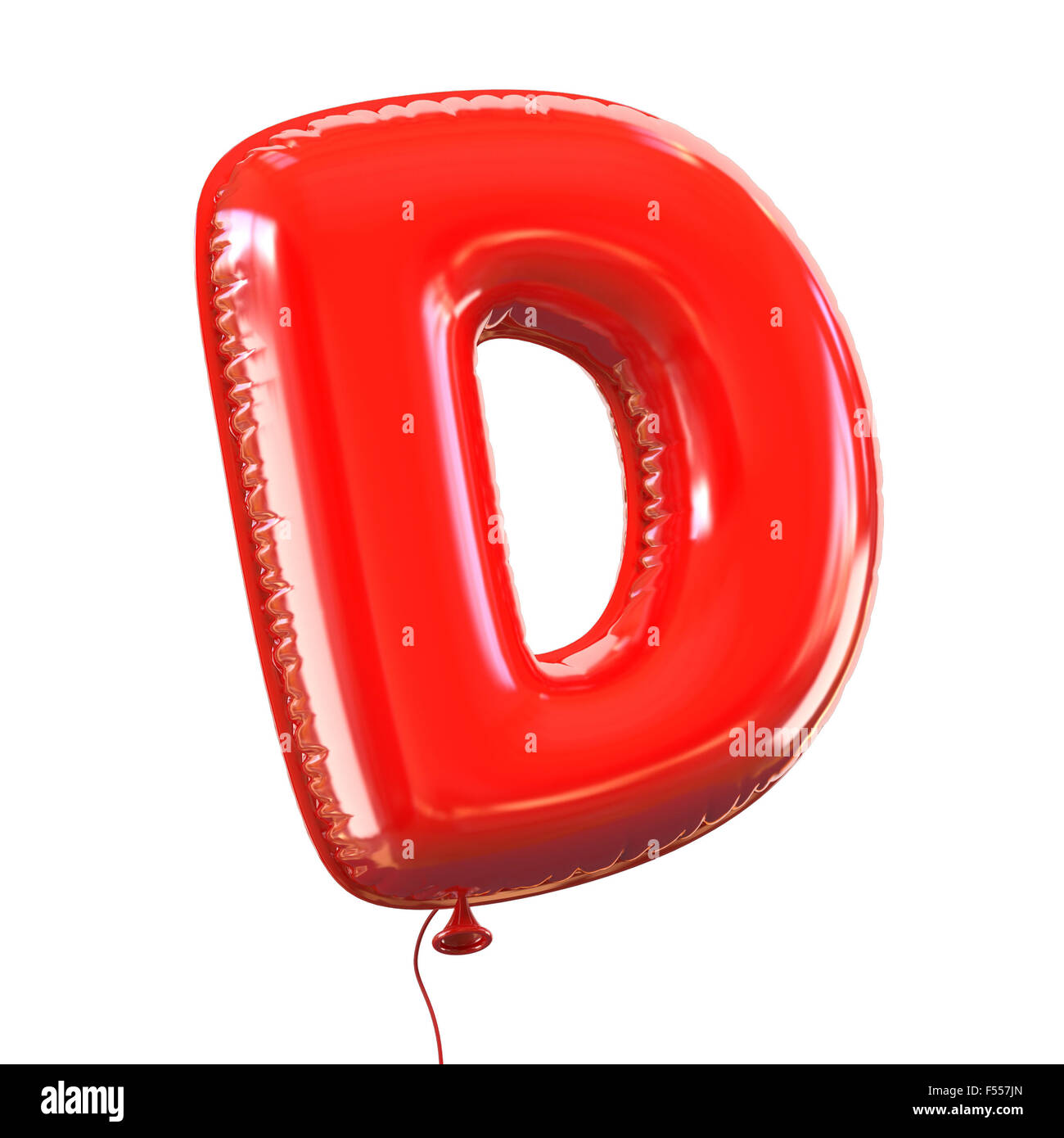 letter D balloon font 3d illustration Stock Photo