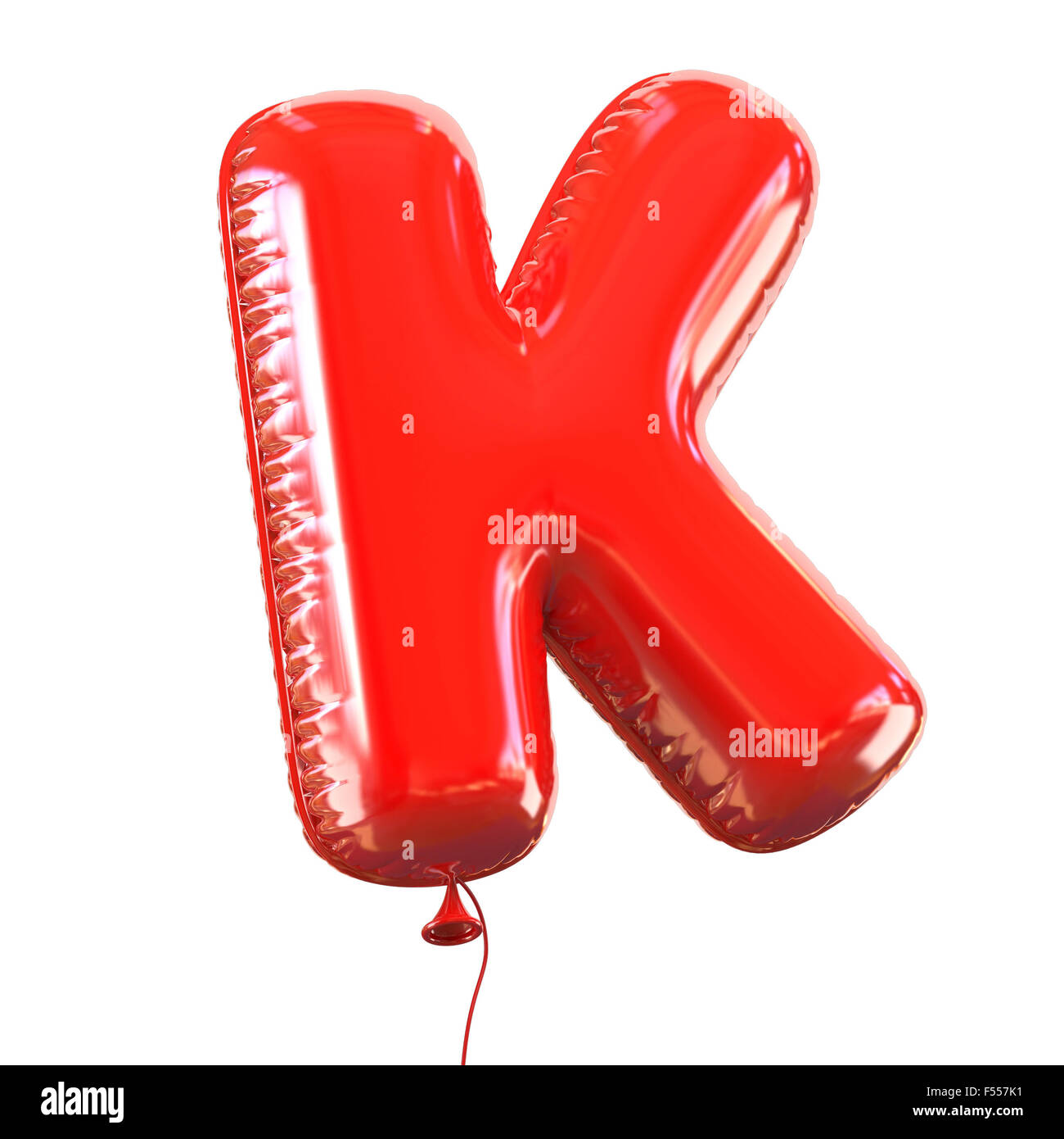 letter K balloon font 3d illustration Stock Photo