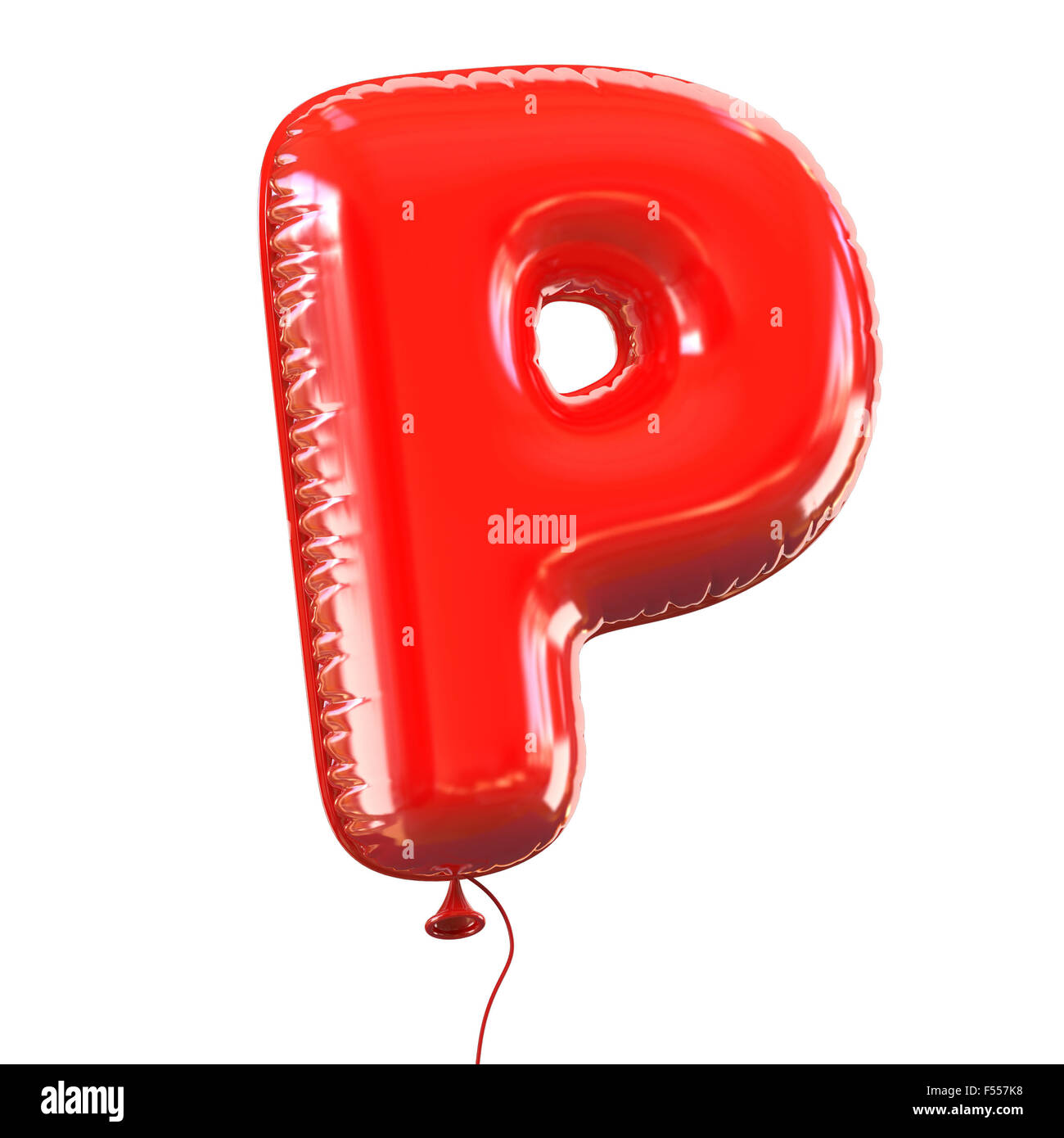 letter P balloon font 3d illustration Stock Photo