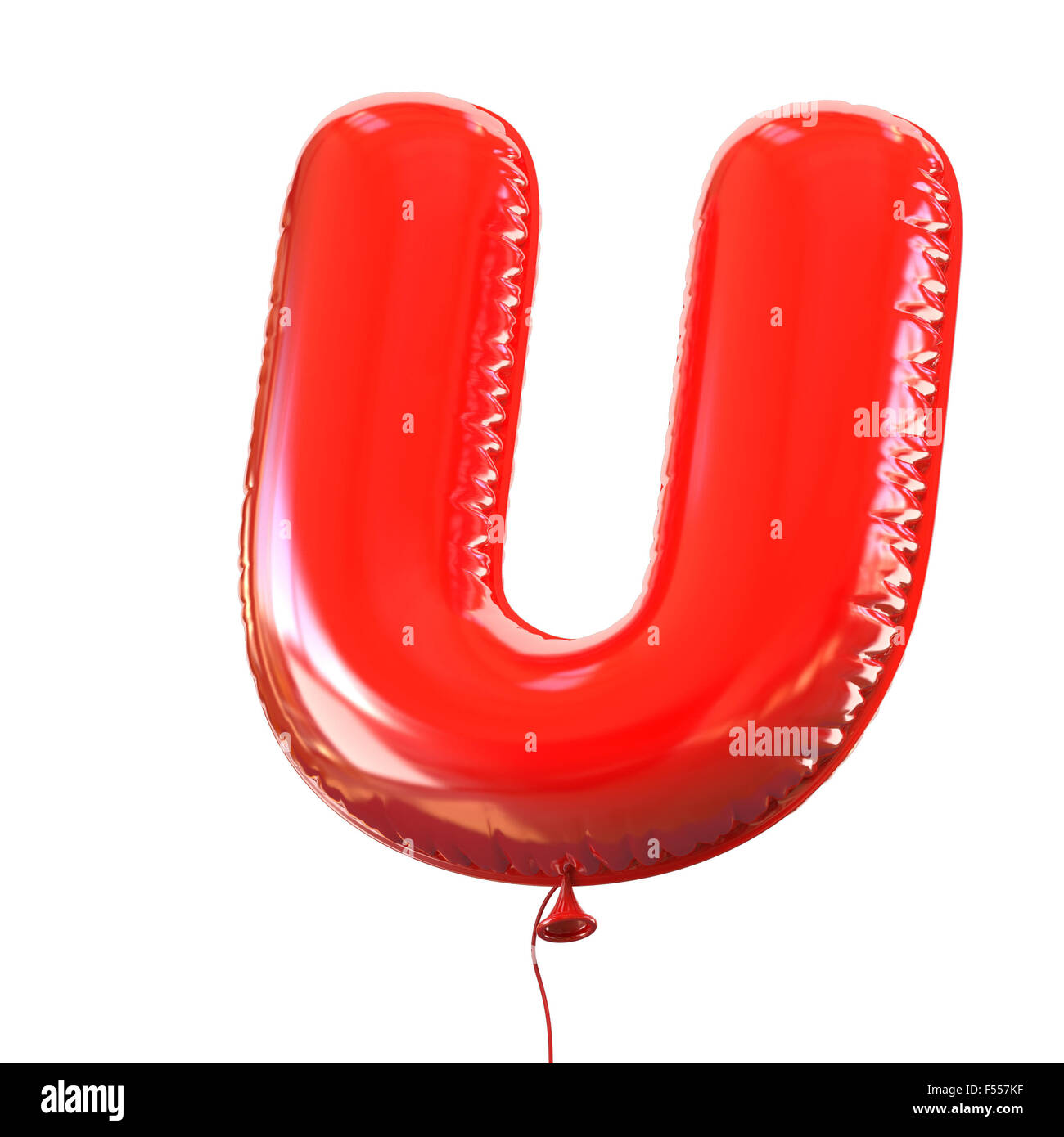 letter U balloon font 3d illustration Stock Photo