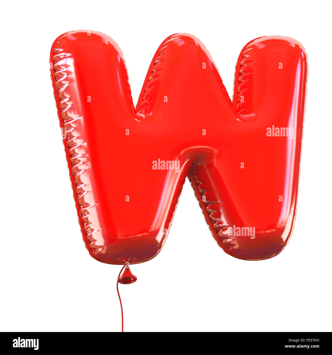 letter W balloon font 3d illustration Stock Photo