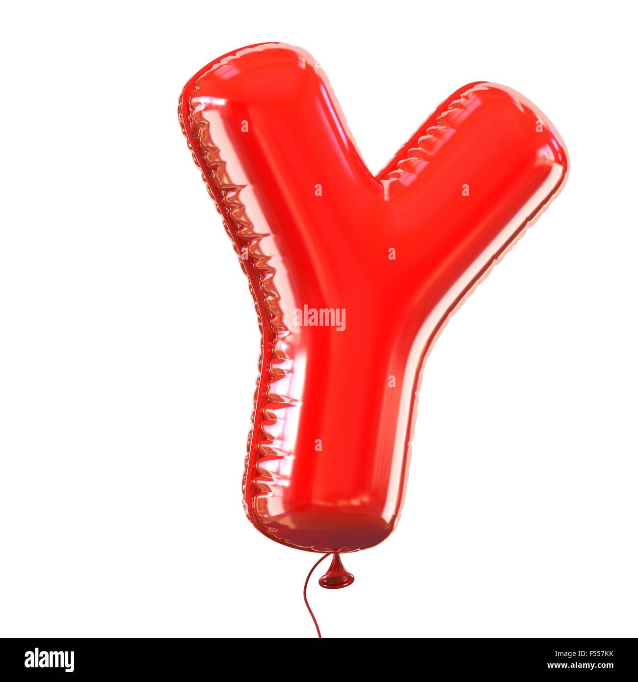 letter Y balloon font 3d illustration Stock Photo
