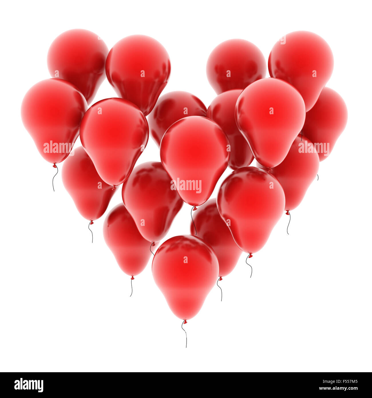 heart balloons isolated on white background Stock Photo - Alamy