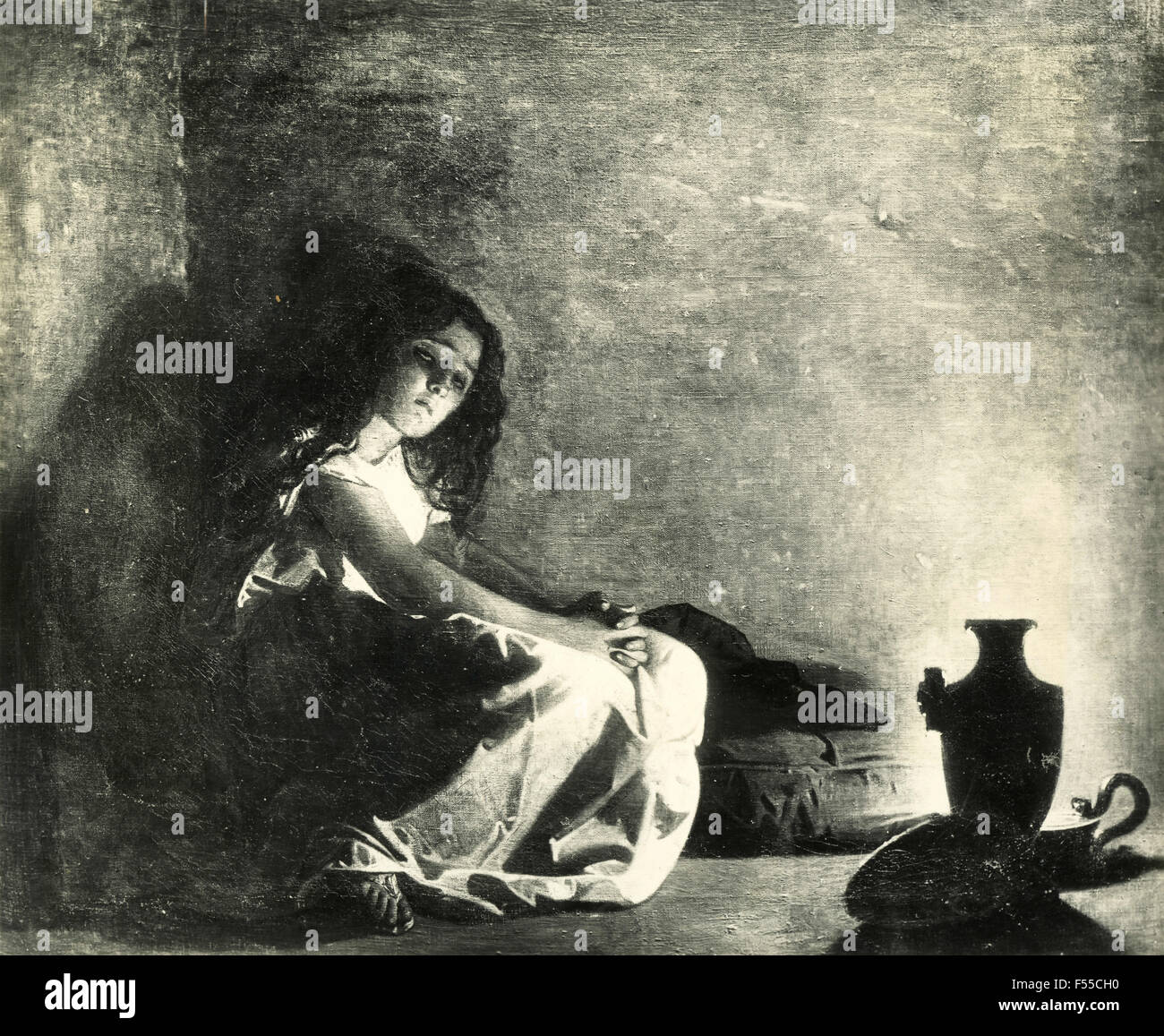 Vatican picture gallery: The Vestal Virgin, painting by Luigi Serra