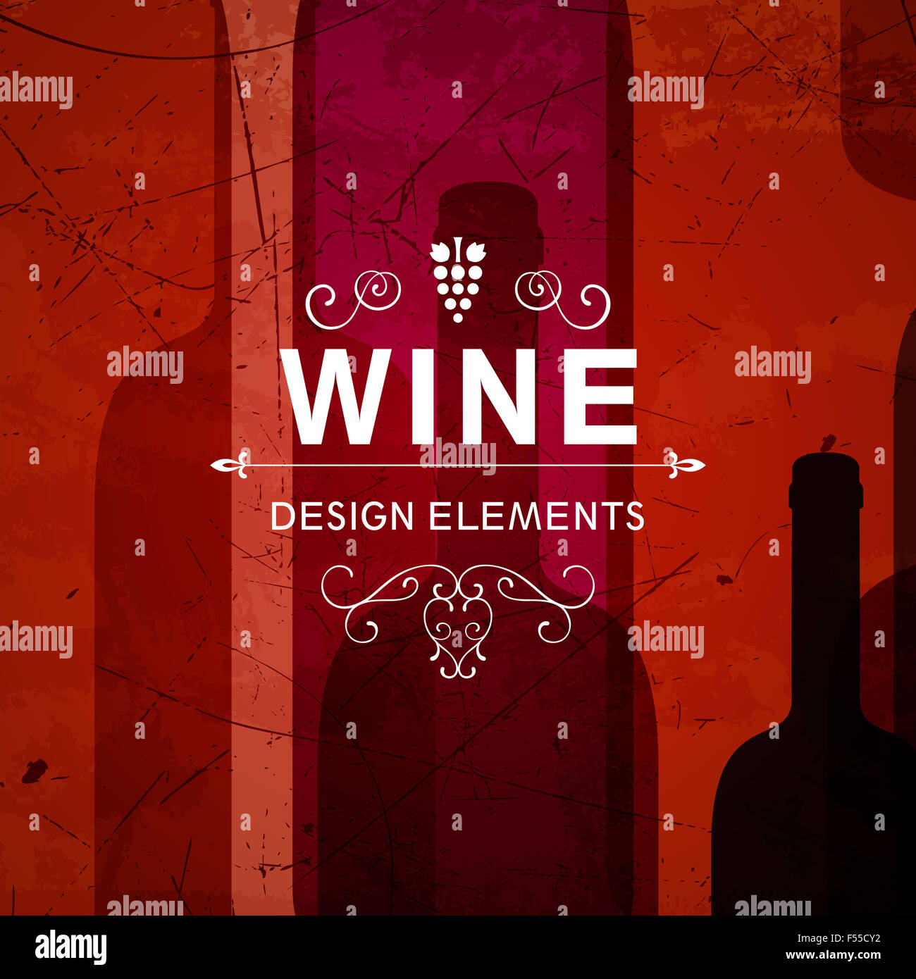 Vector Illustration of an Abstract Wine Background Stock Photo - Alamy