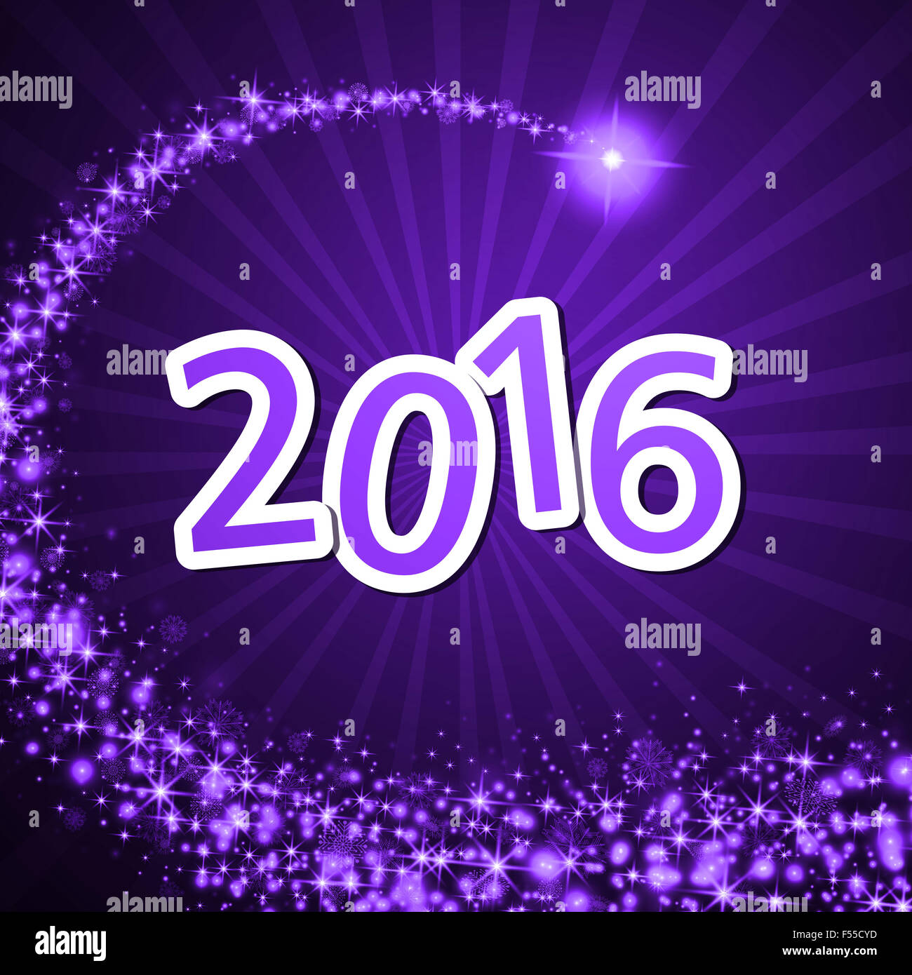 Vector Illustration of a Happy New Year Text Design Stock Photo - Alamy