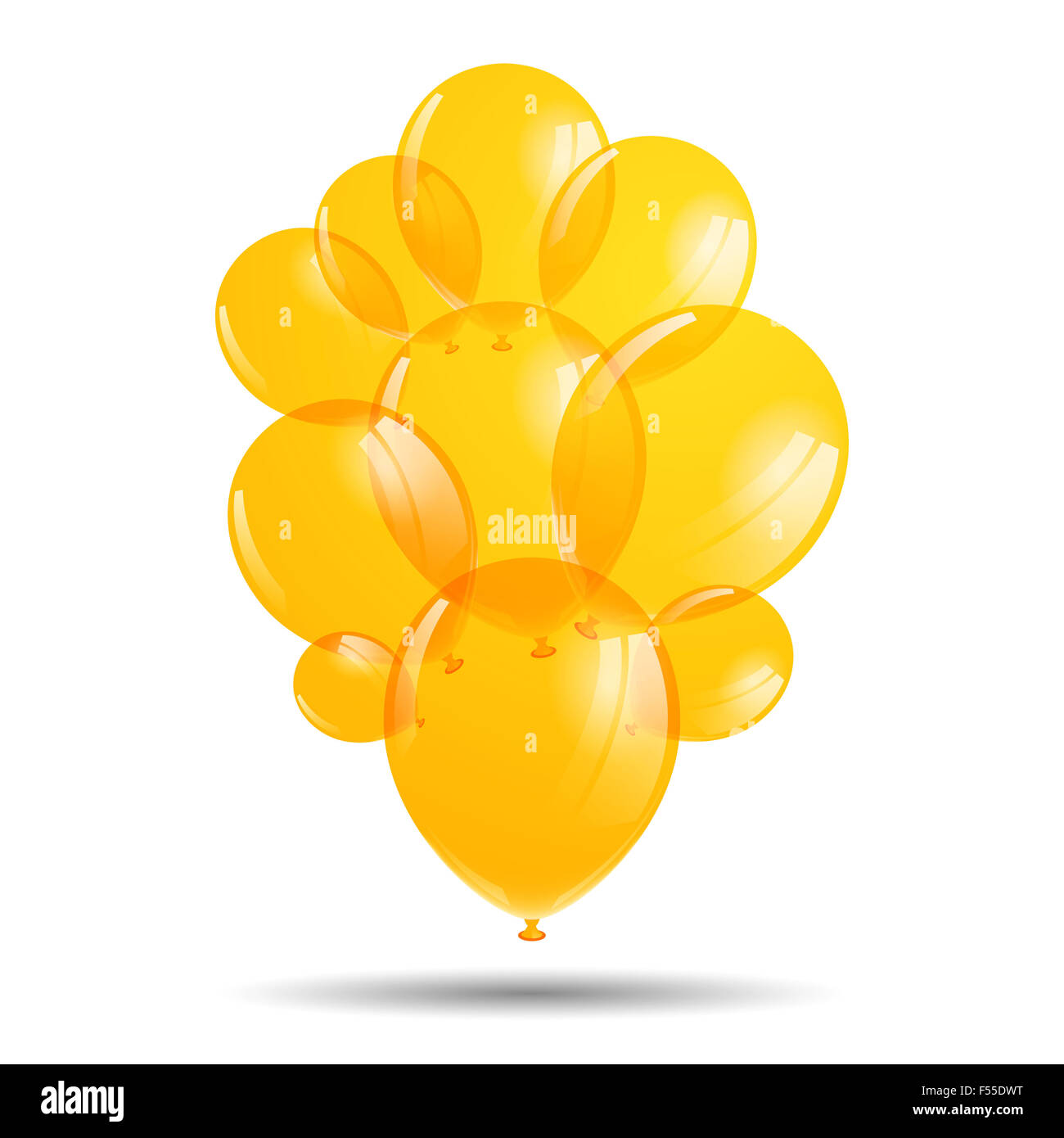 Vector Illustration of Yellow Balloons Stock Photo Alamy