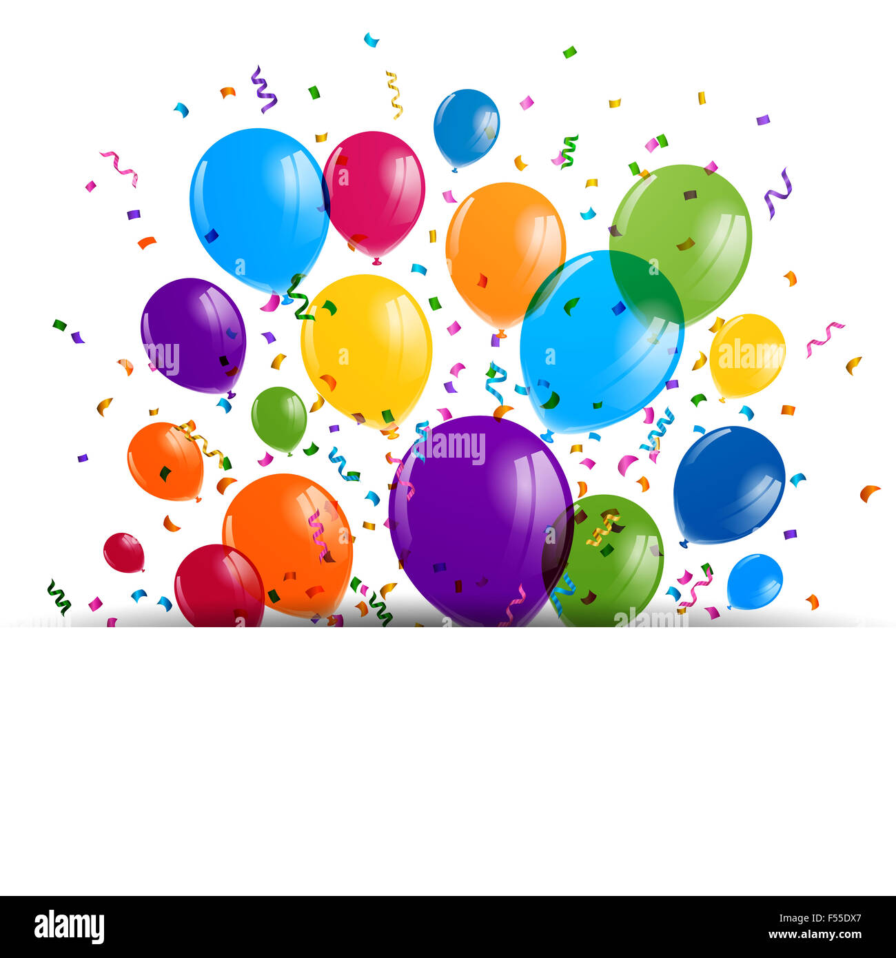 Vector Illustration of Colorful Balloons Stock Photo - Alamy