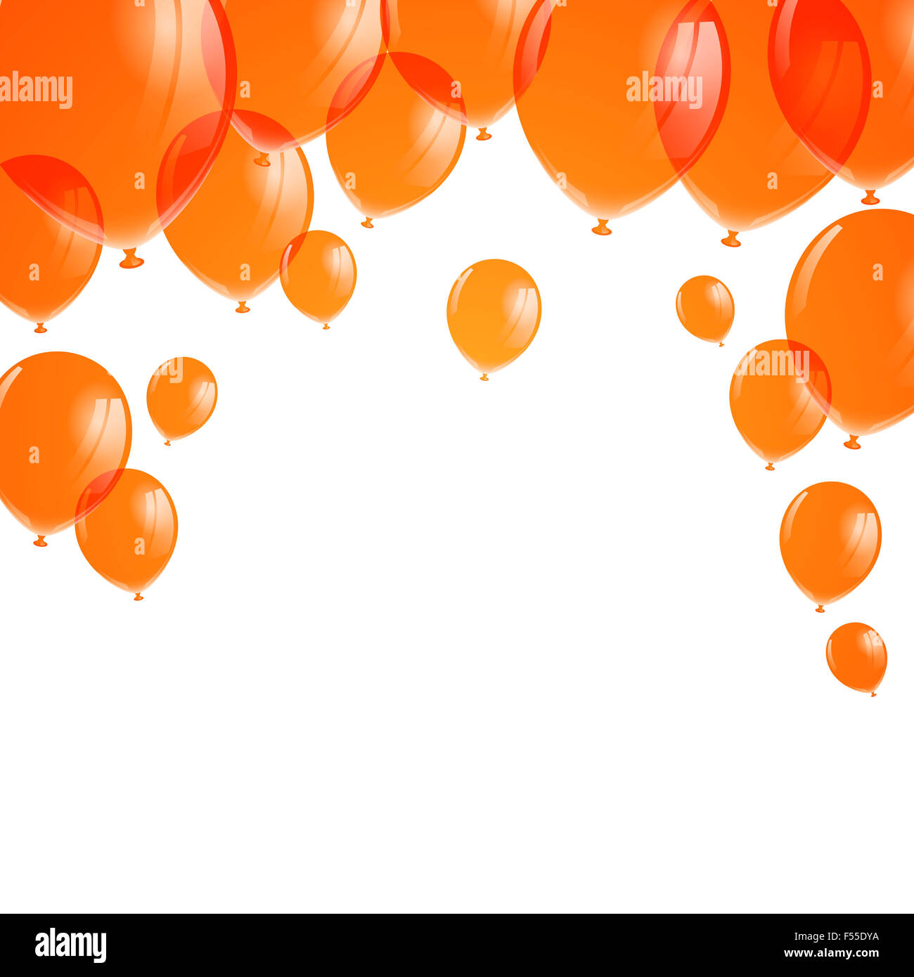 Vector Illustration of Orange Balloons Stock Photo - Alamy