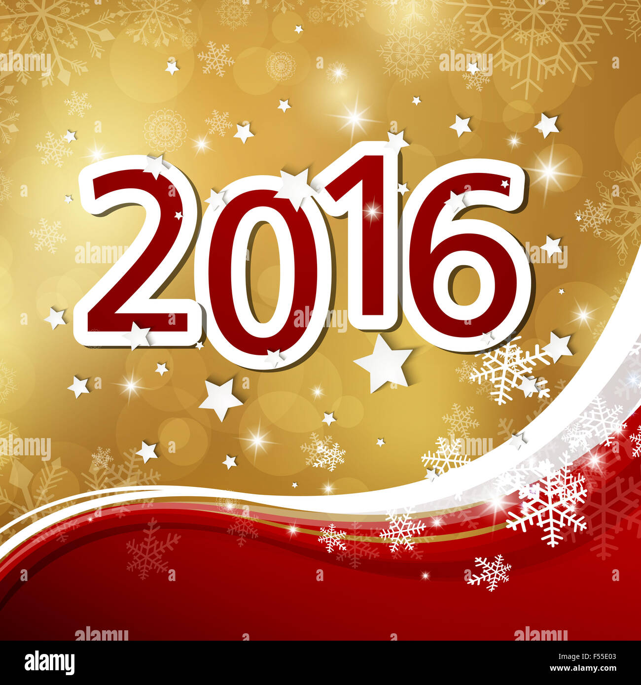 Vector Illustration of a Happy New Year Text Design Stock Photo - Alamy