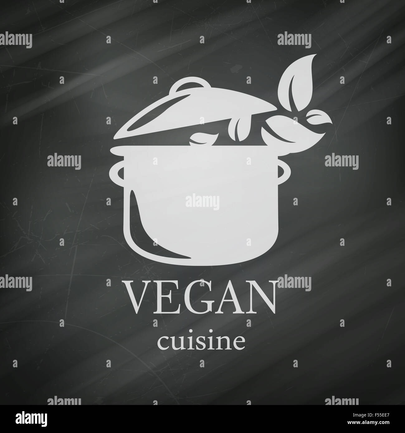 Vector Illustration of a Vegan Menu Design Template Stock Photo - Alamy