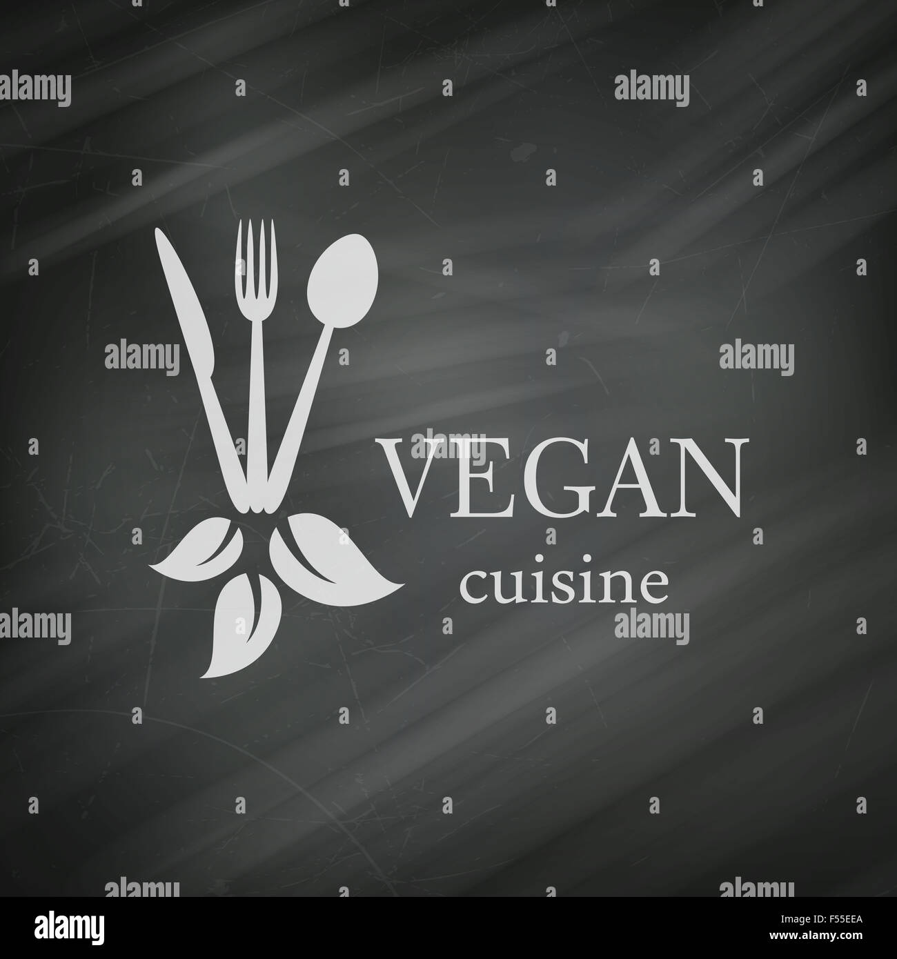Vector Illustration of a Vegan Menu Design Template Stock Photo - Alamy