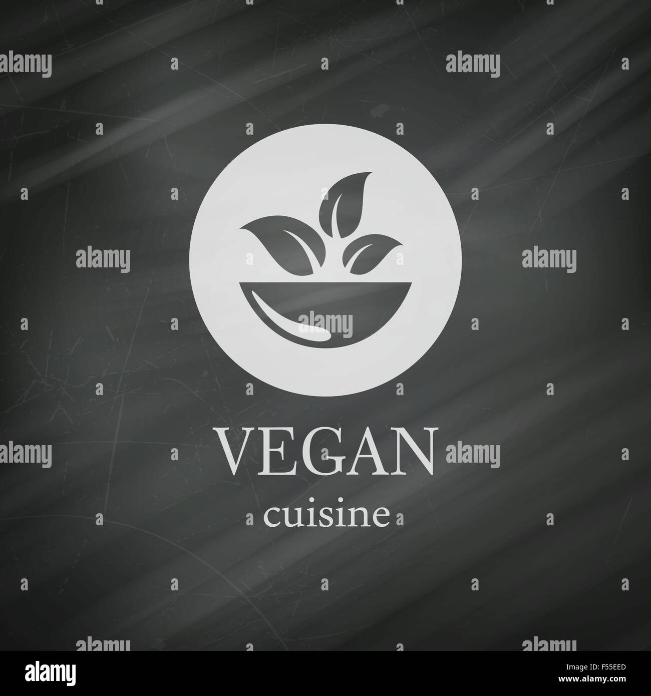 Vector Illustration of a Vegan Menu Design Template Stock Photo - Alamy