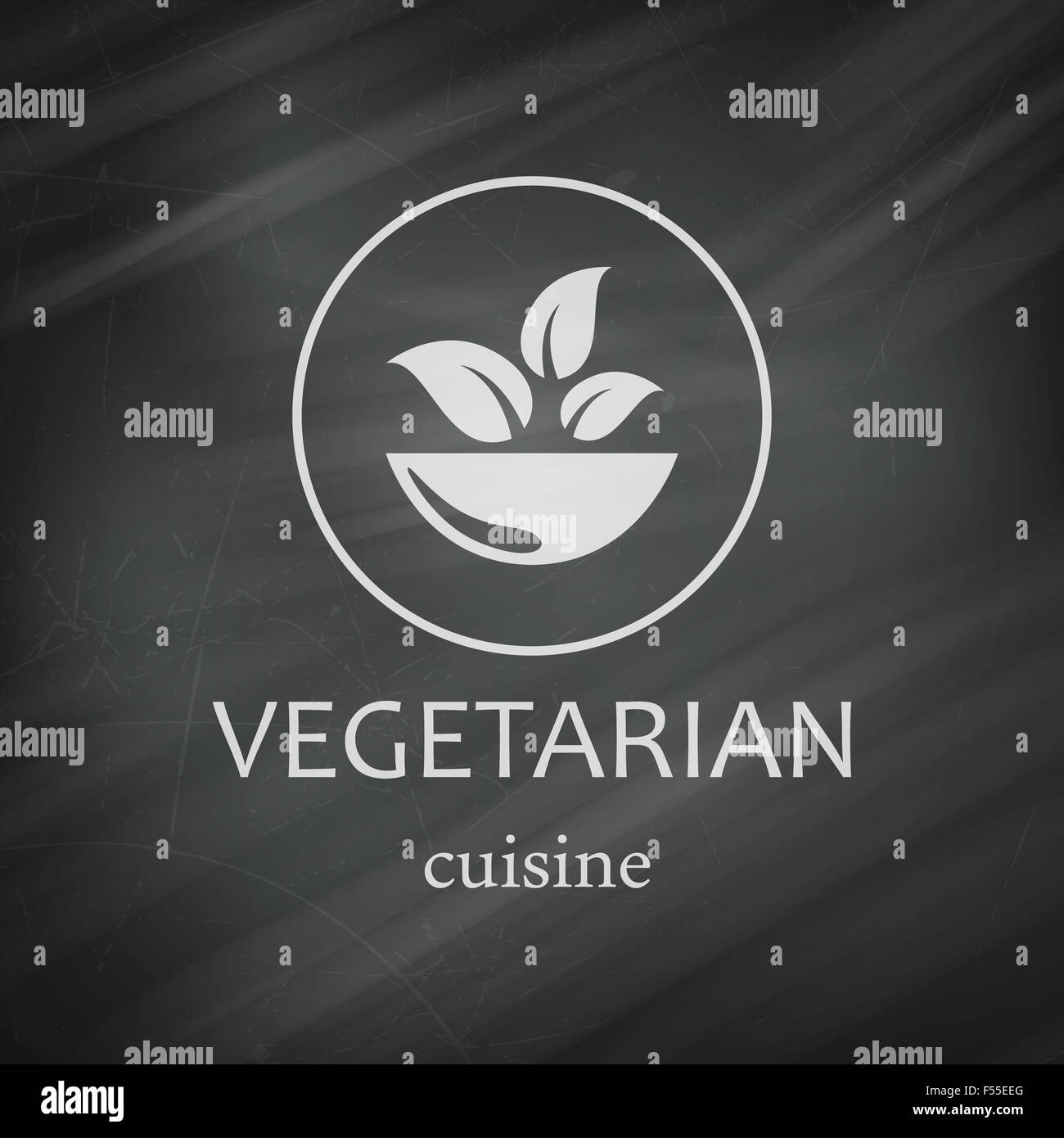 Vector Illustration of a Vegan Menu Design Template Stock Photo - Alamy