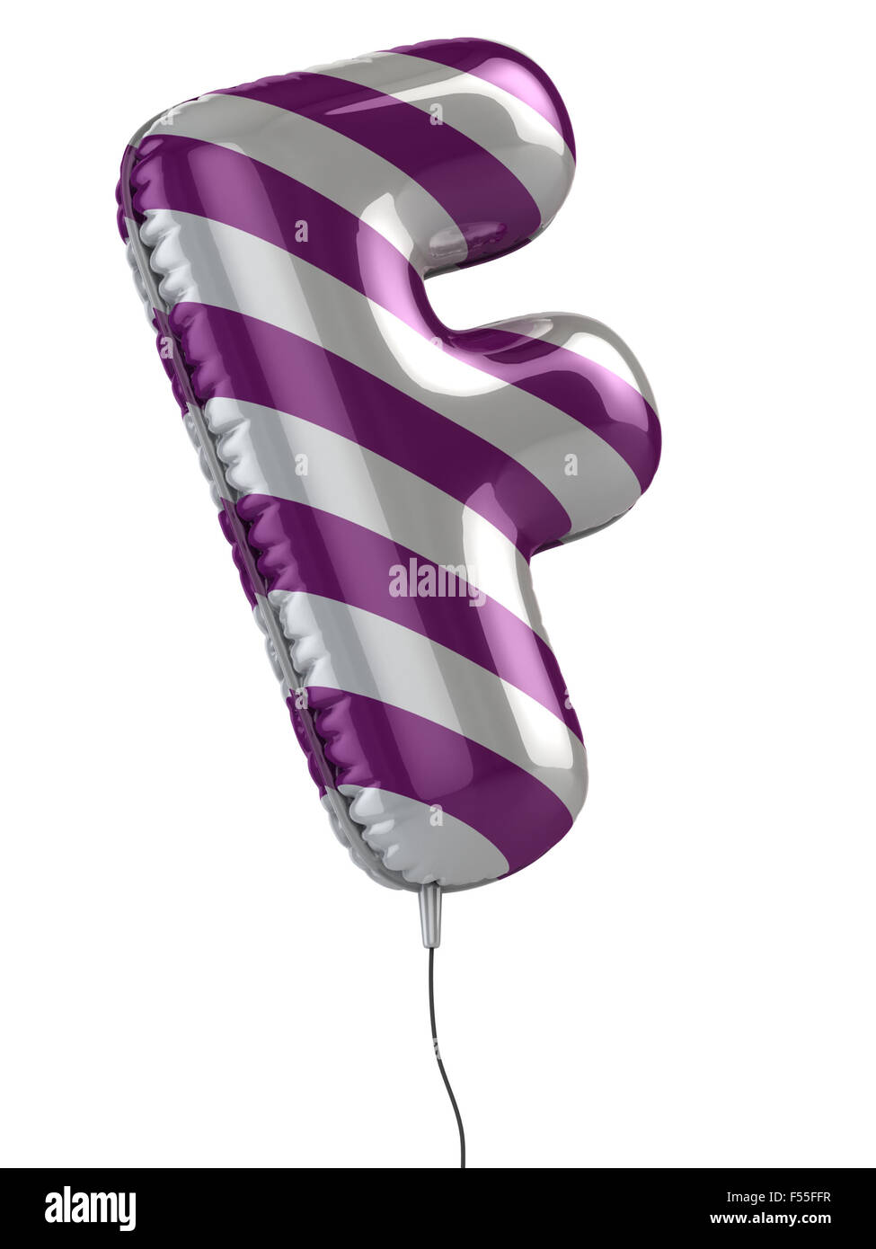 letter f balloon 3d illustration Stock Photo