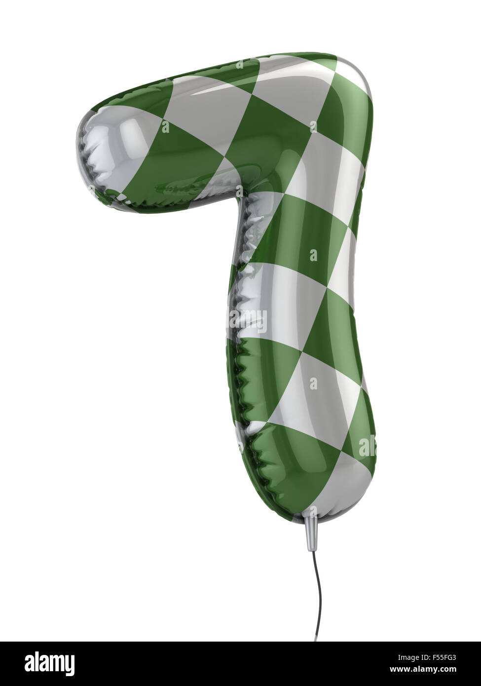 number 7 balloon 3d illustration Stock Photo