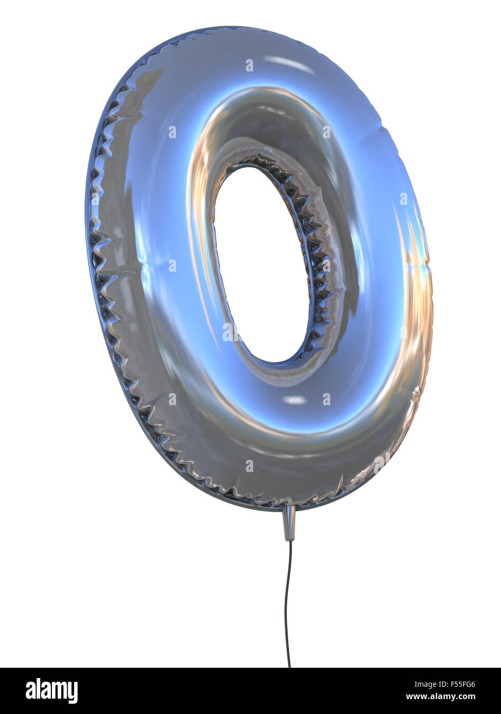 number 0 balloon 3d illustration Stock Photo