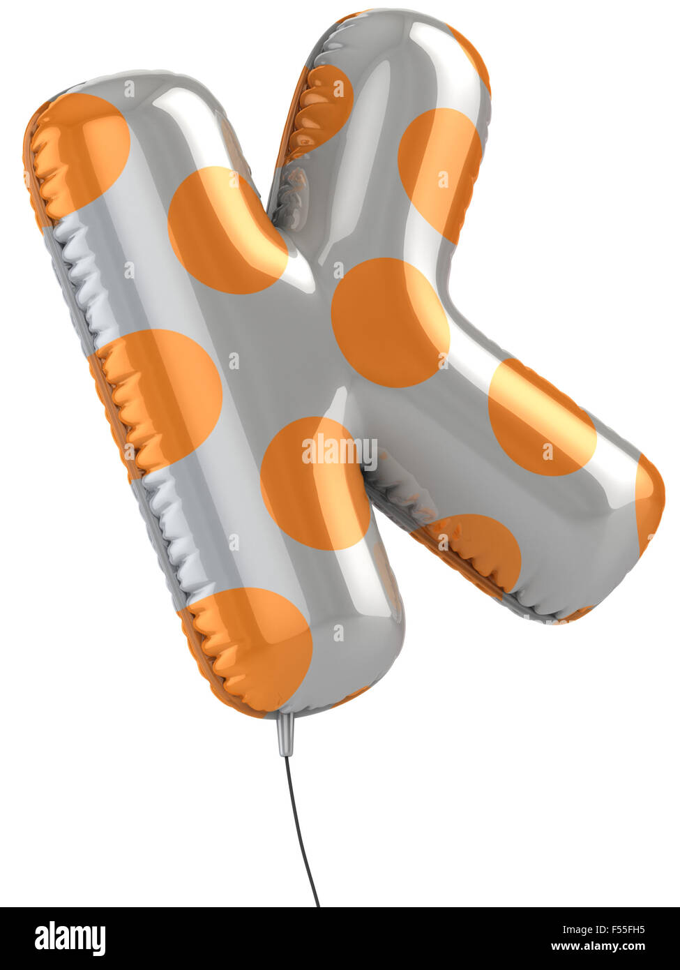 letter K balloon 3d illustration Stock Photo