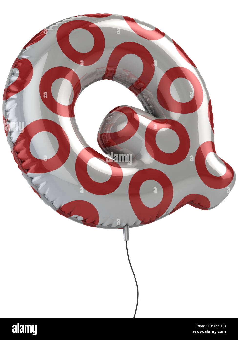 letter Q balloon 3d illustration Stock Photo