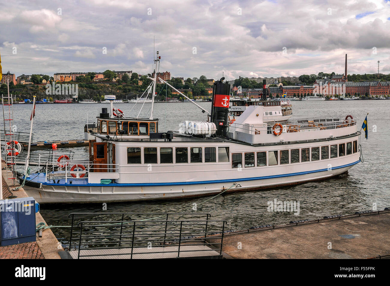 Sweden Stockholm Steam boat Stock Photo