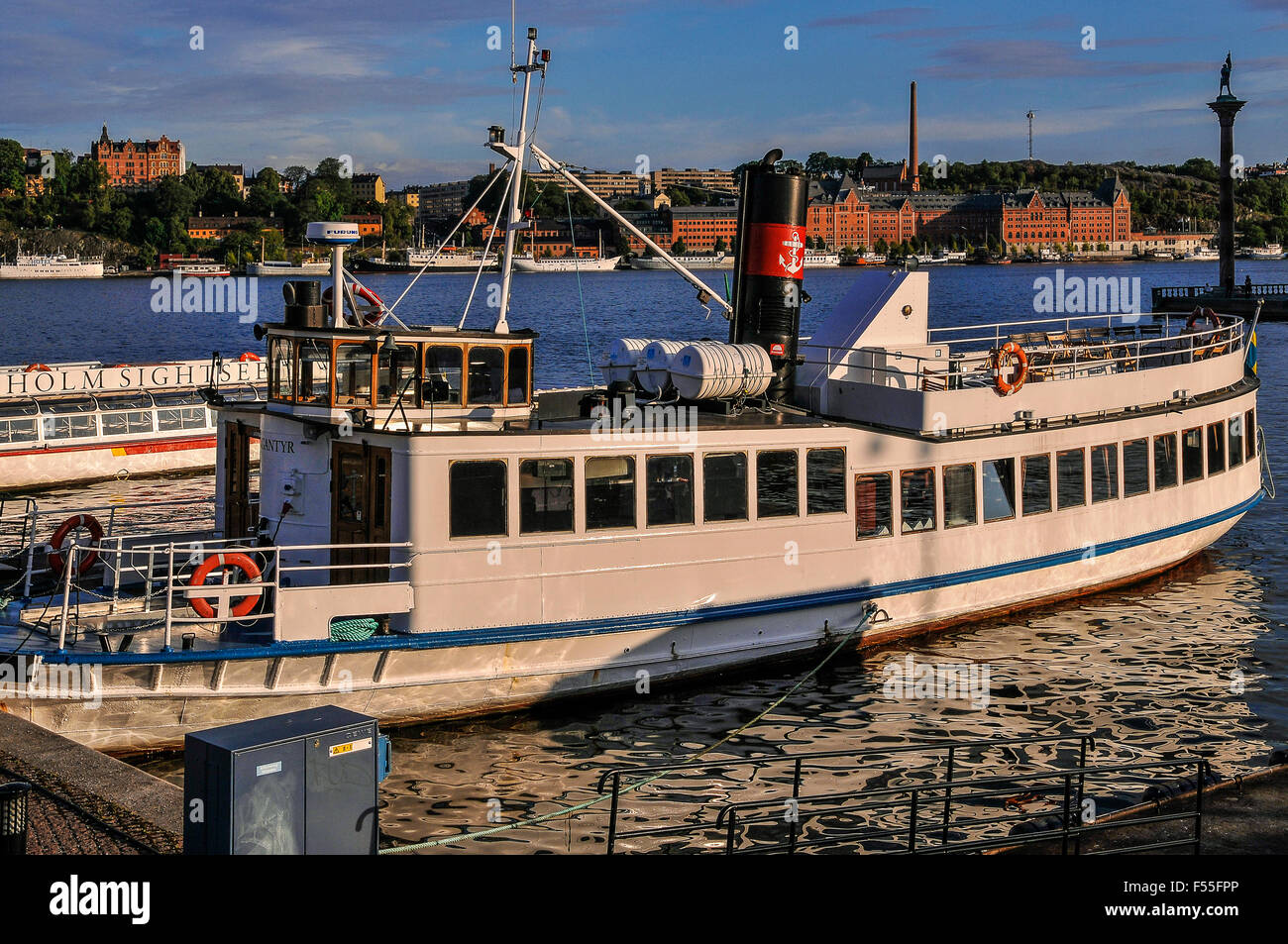 Sweden Stockholm Steam boat Stock Photo