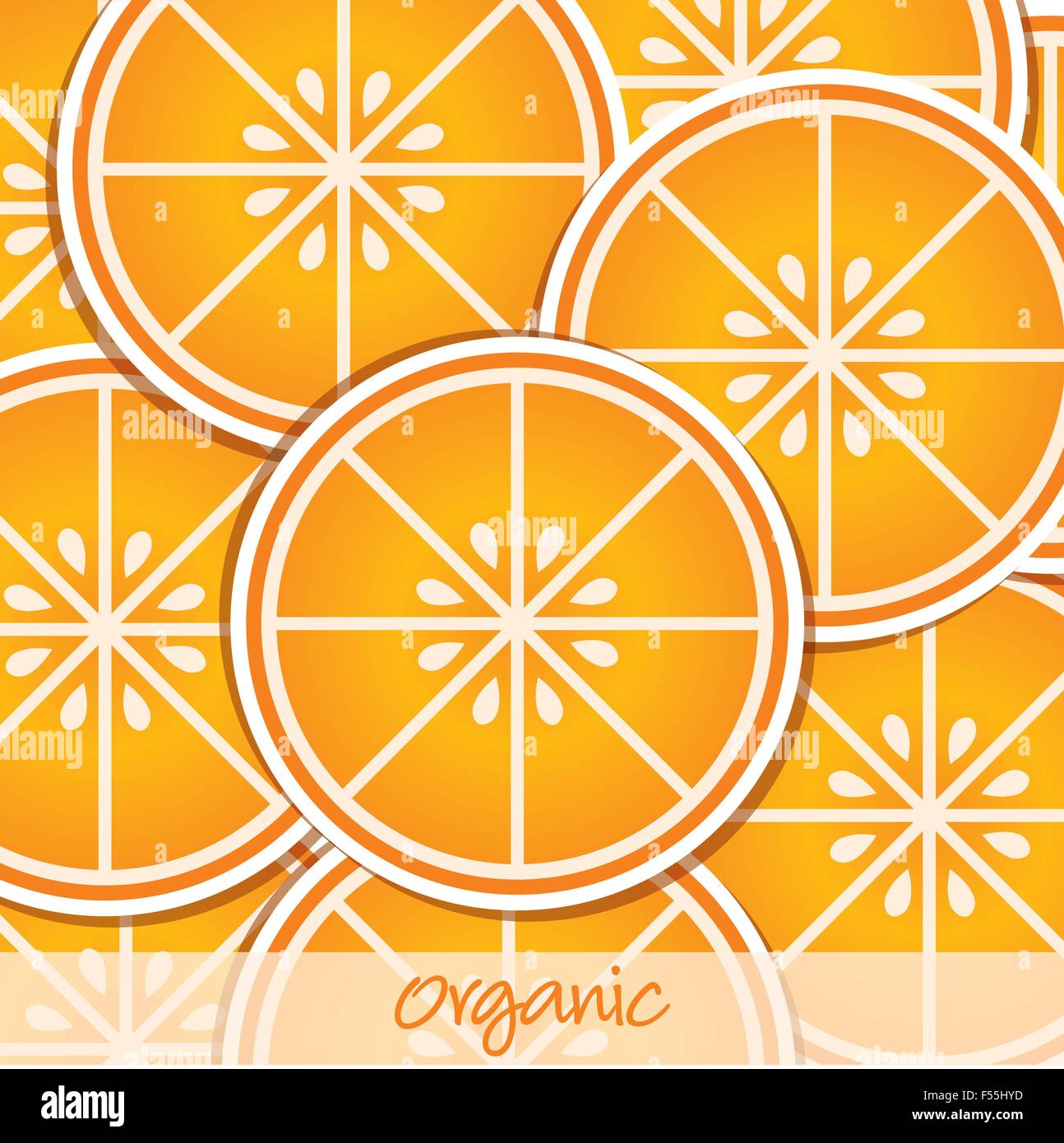 Orange wedge background/card in vector format Stock Vector Image & Art