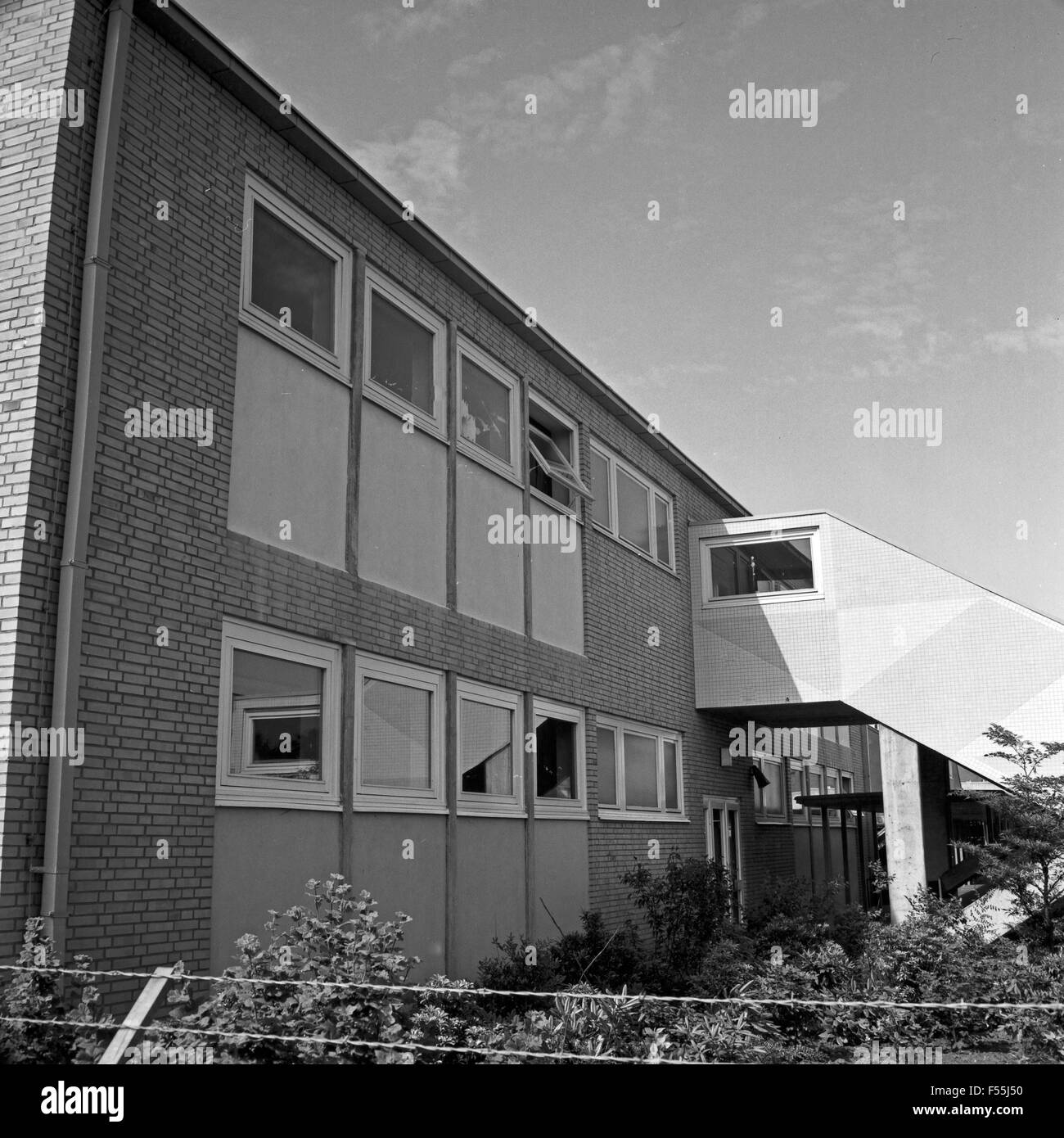 Nachkriegsarchitektur der Genossenschaft ORBA in Hamburg, Deutschland 1960er Jahre. After war architectur of ORBA association at Hamburg, Germany 1960s. Stock Photo