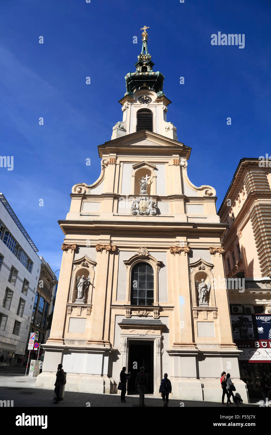 Stiftskirche in  Mariahilfer Strasse, Vienna, Austria, Europe Stock Photo