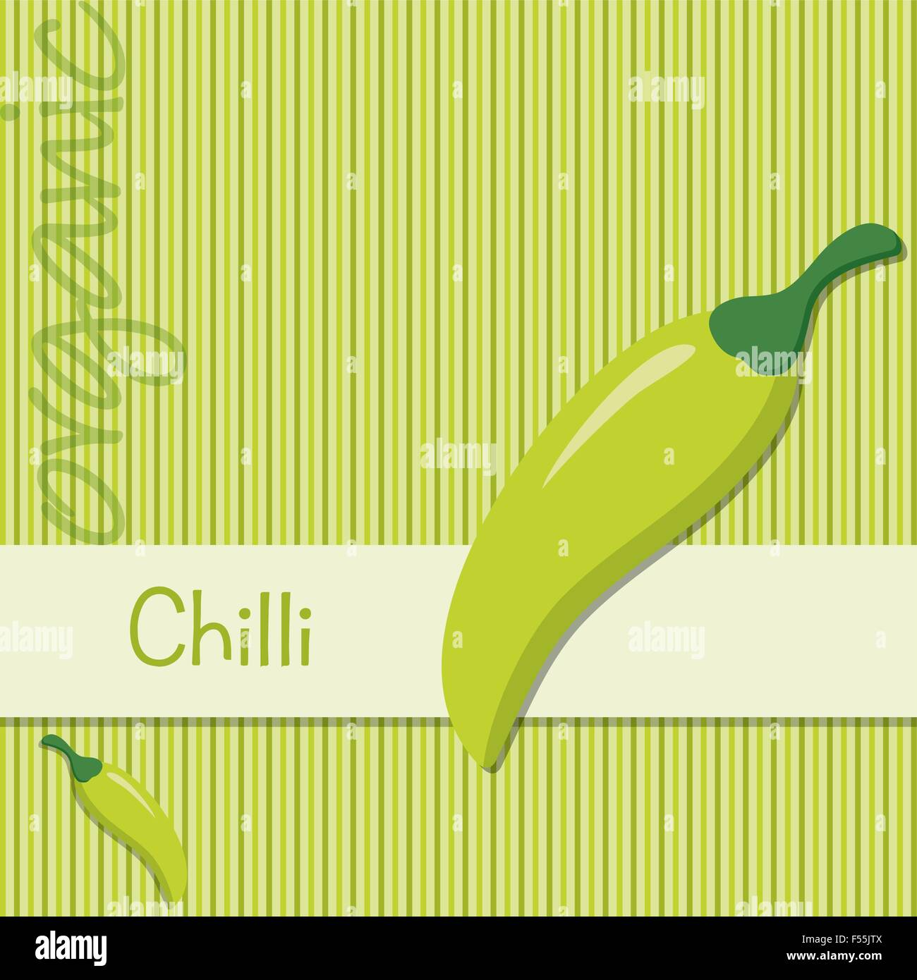 Bright organic chilli pepper card in vector format Stock Vector Image ...