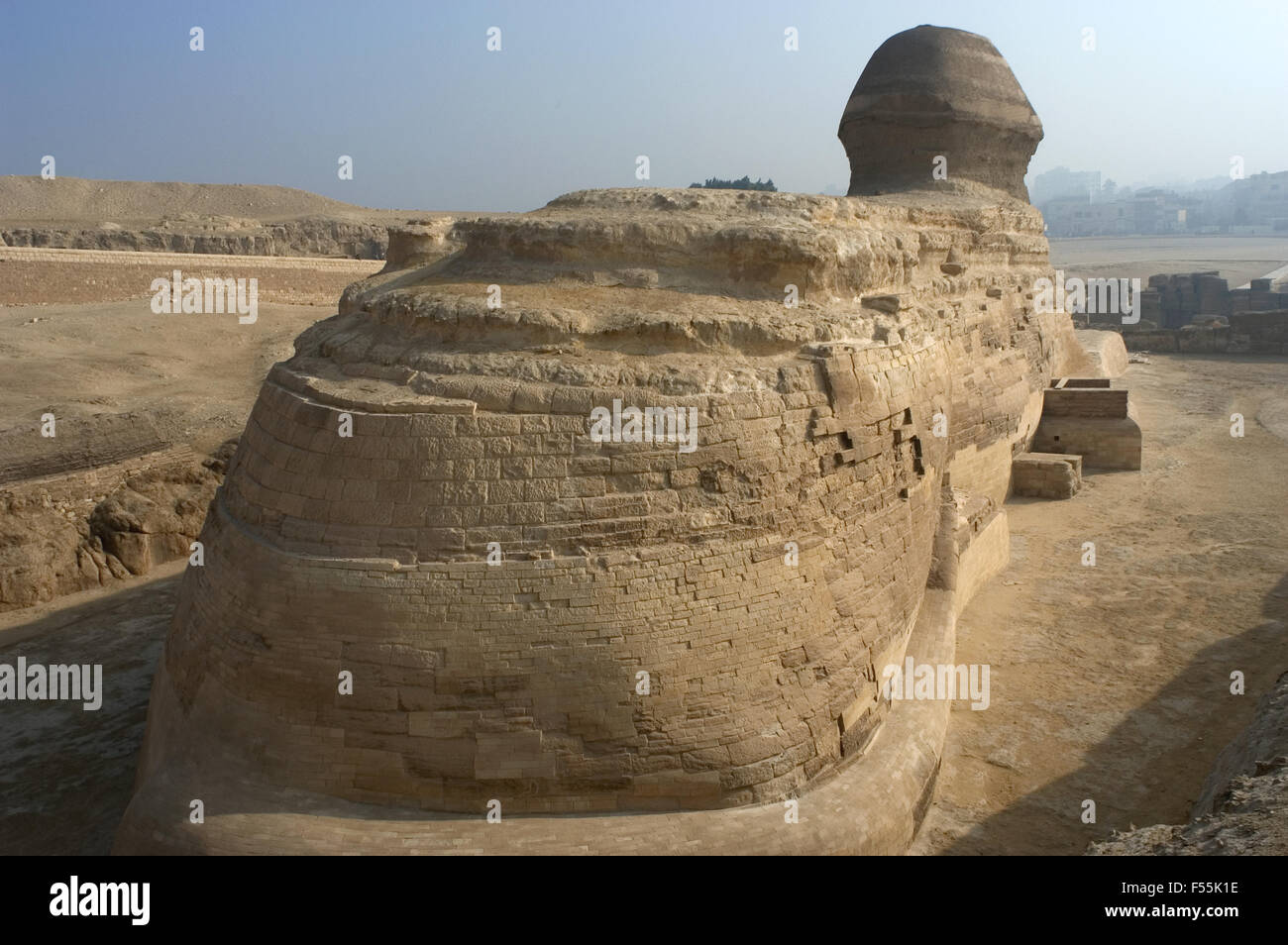 Egypt. Great Sphinx of Giza. Limestone statue with lion body and human