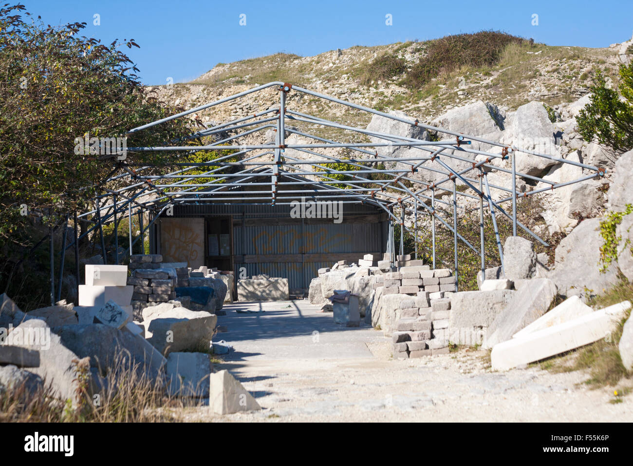 Stone Sculpting at Tout Quarry sculpture park, Isle of