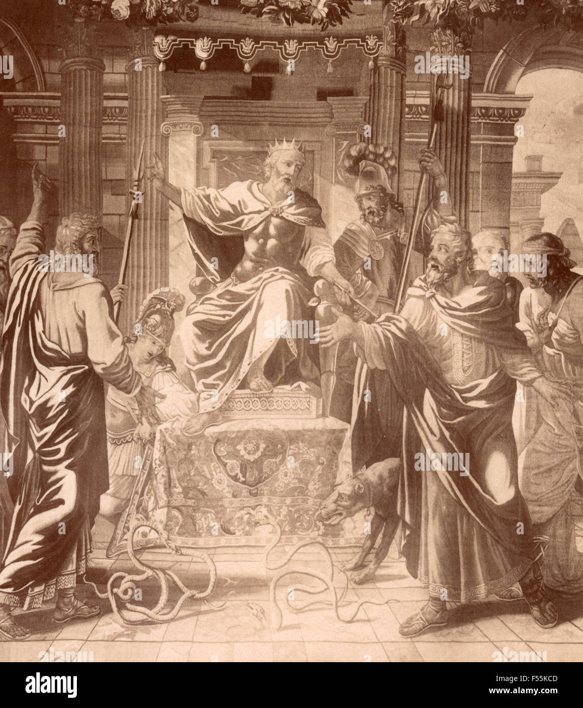Palazzo Clerici, Milan: Tapestry depicting Herod Stock Photo