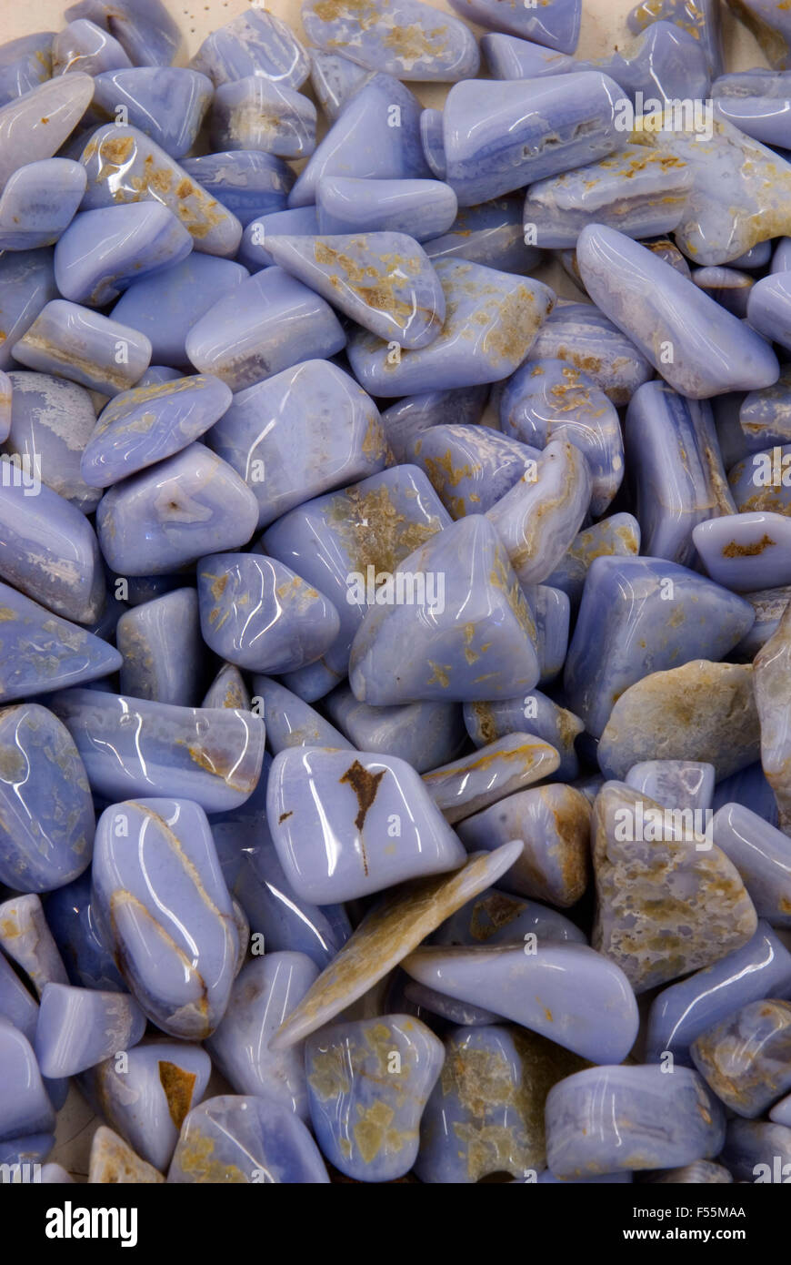 blue lace agate polished
