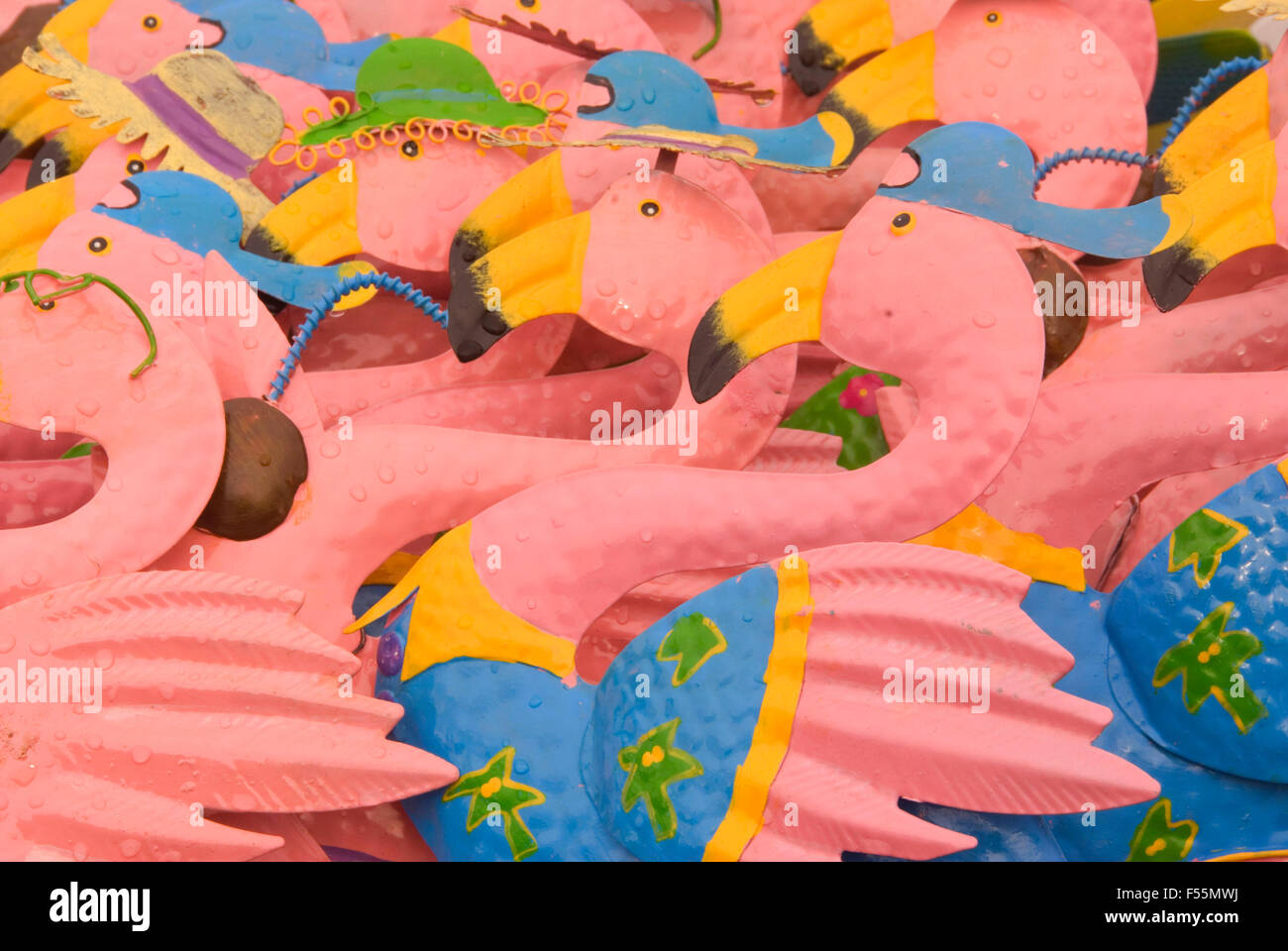 Flamingo lawn ornaments for sale, Keizer Iris Festival, Keizer, Oregon