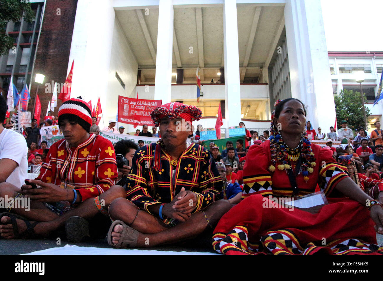 Manila, Philippines. 28th Oct, 2015. Students, tribal groups and other ...