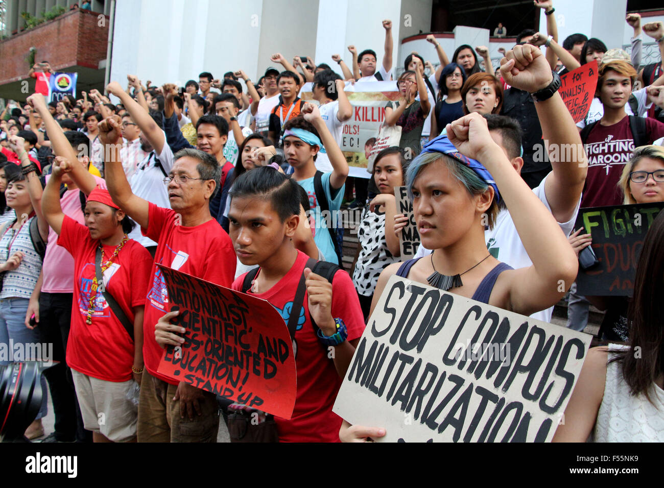 Manila, Philippines. 28th Oct, 2015. Students, tribal groups and other ...