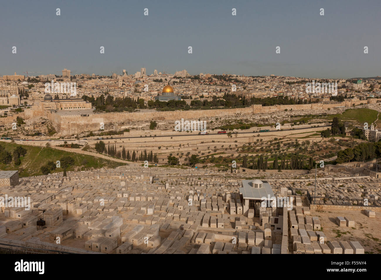 Jerusalem from Mount of Olives Stock Photo - Alamy
