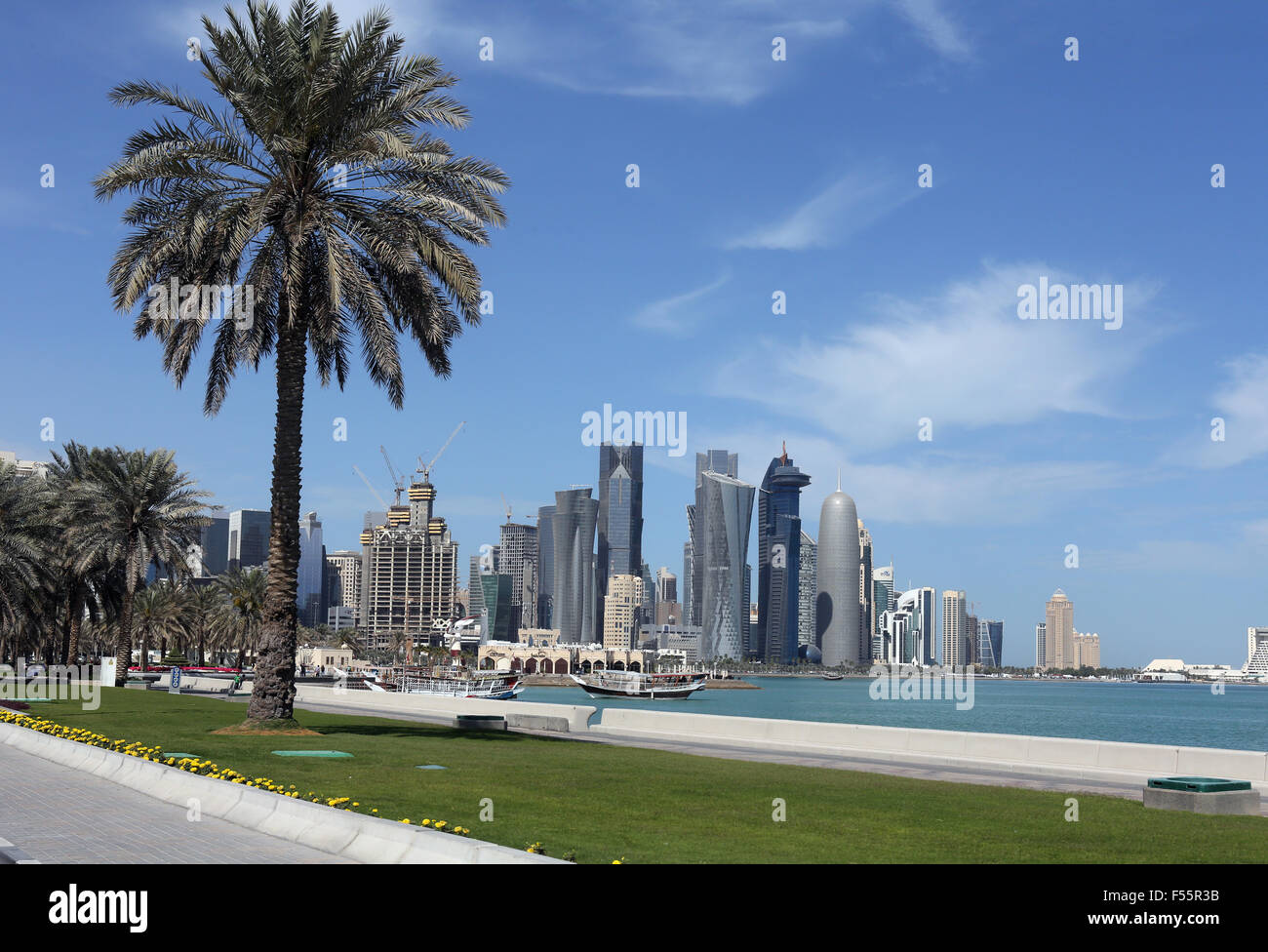 Burj qatar palm tower doha hi-res stock photography and images - Alamy