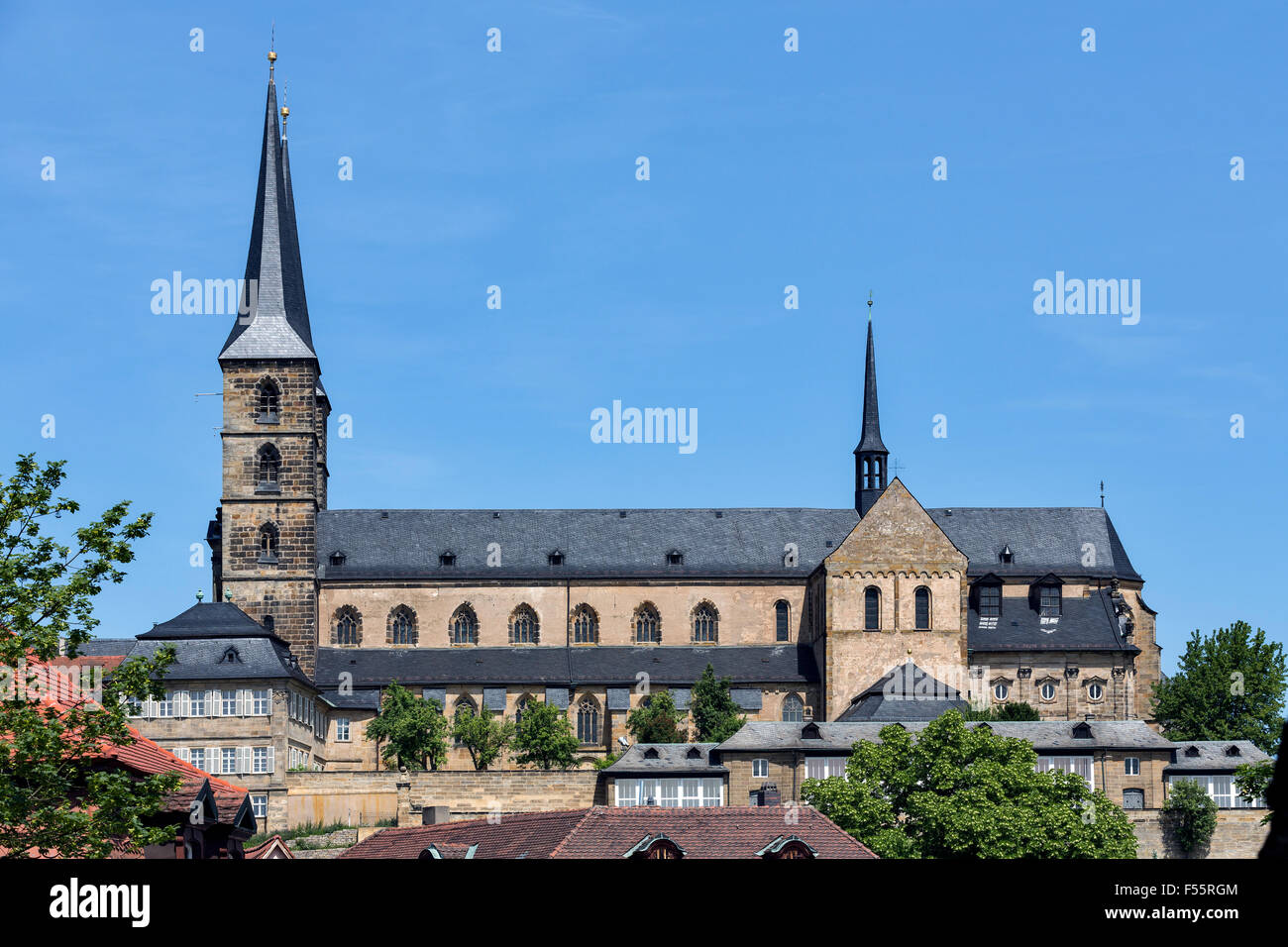 Former Benedictine abbey of St. Michael, now an urban nursing home, Bamberg, Upper Franconia, Bavaria, Germany Stock Photo