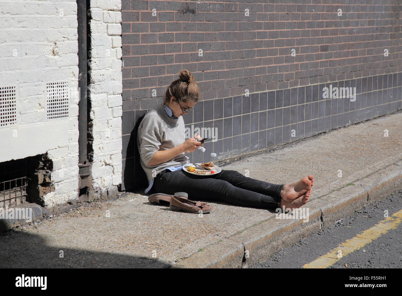 lunchtime in southwark london Stock Photo