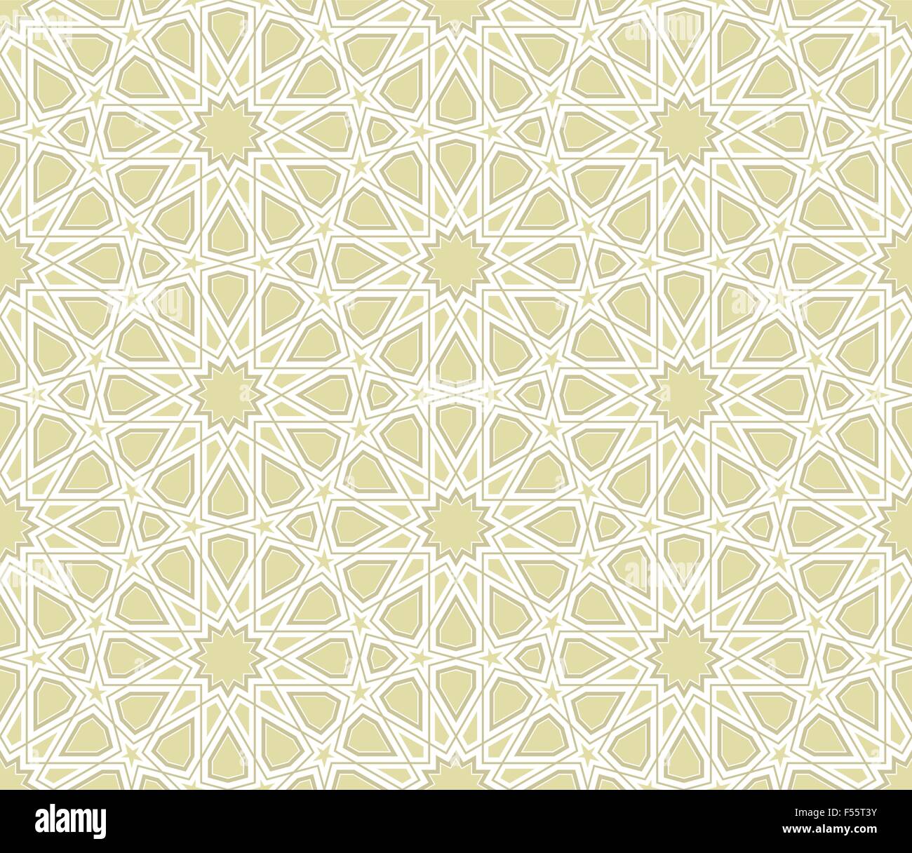 Islamic Star Pattern with light background, Vector Illustration Stock Vector